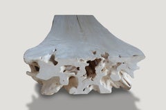 Andrianna Shamaris Bleached Teak Wood Coffee Table