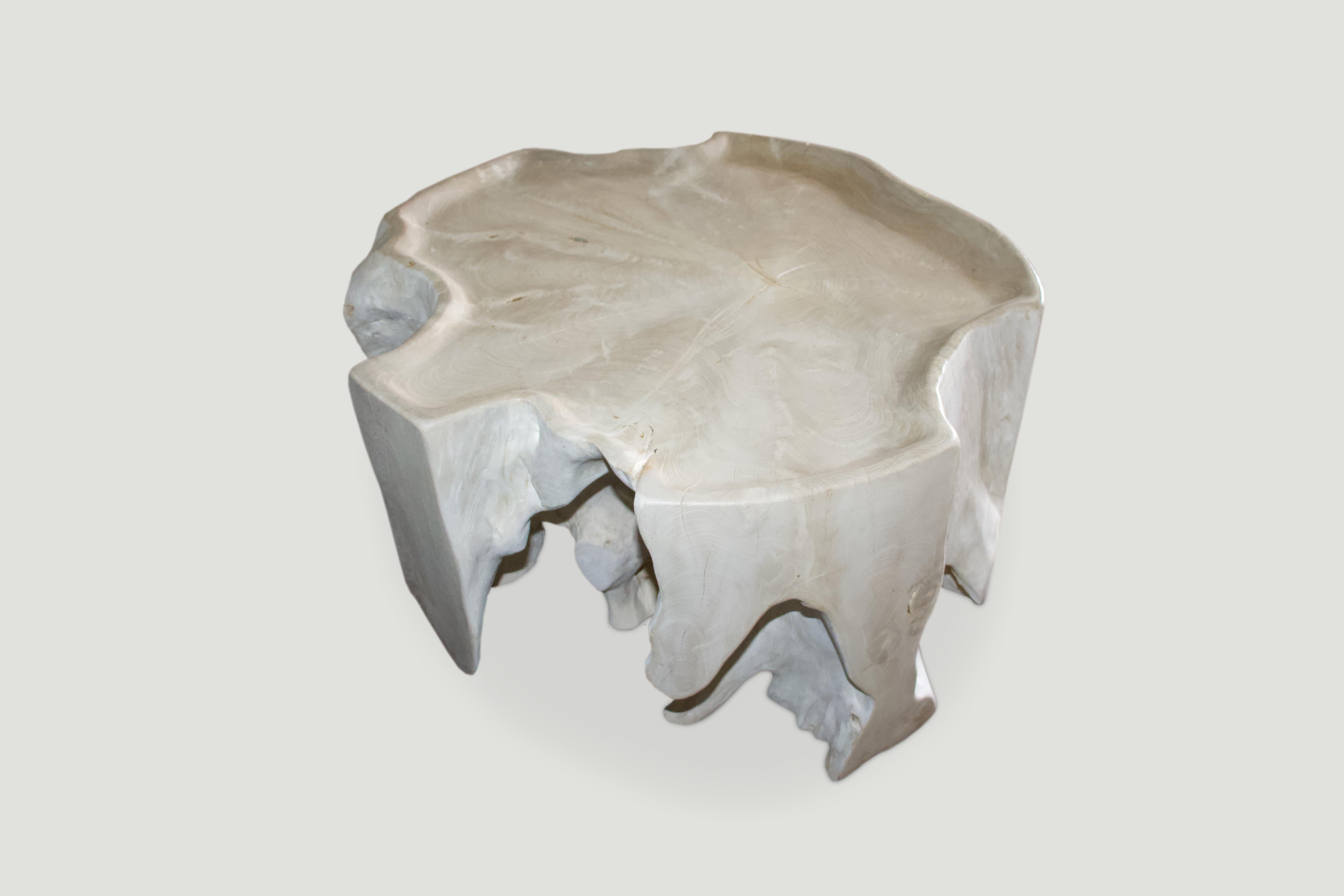 bleached teak coffee table