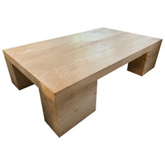 Table basse Andrianna Shamaris en bois de teck blanchi