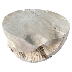 Andrianna Shamaris Bleached Teak Wood Coffee Table