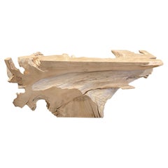 Andrianna Shamaris Bleached Teak Wood Console