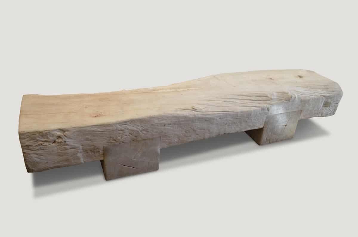 wood log benches