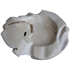 Andrianna Shamaris Bleached Teak Wood Sculptural Bowl