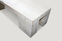 Andrianna Shamaris Bleached Teak Coffee Table, St. Barts Collection