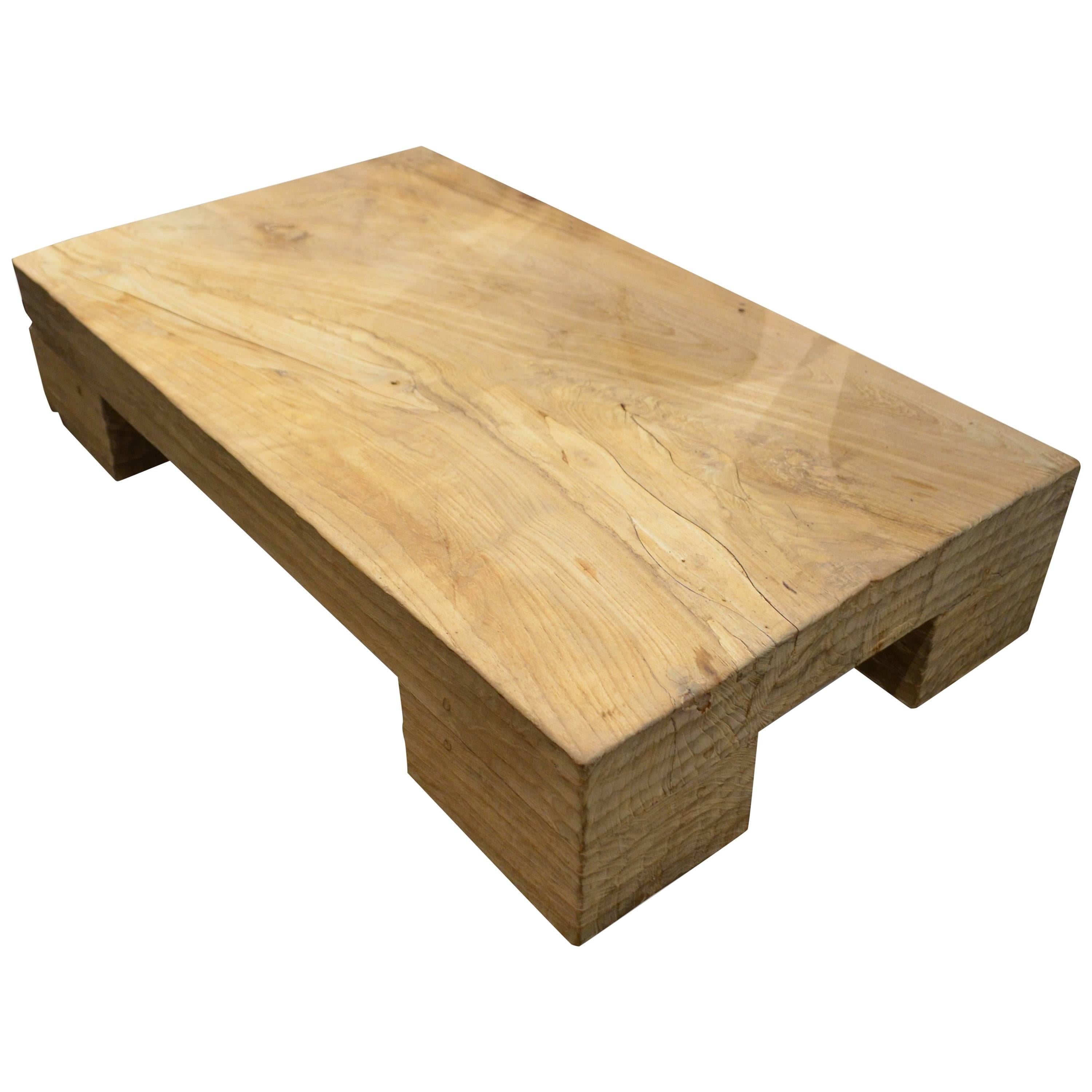 Andrianna Shamaris Bleached Teak Wood Wabi Table