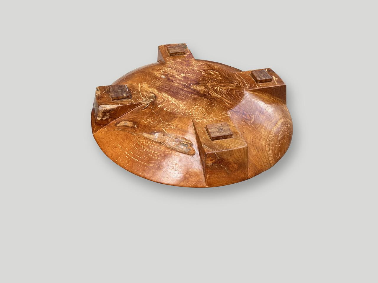 Wood Andrianna Shamaris Minimalist Low Profile Table For Sale