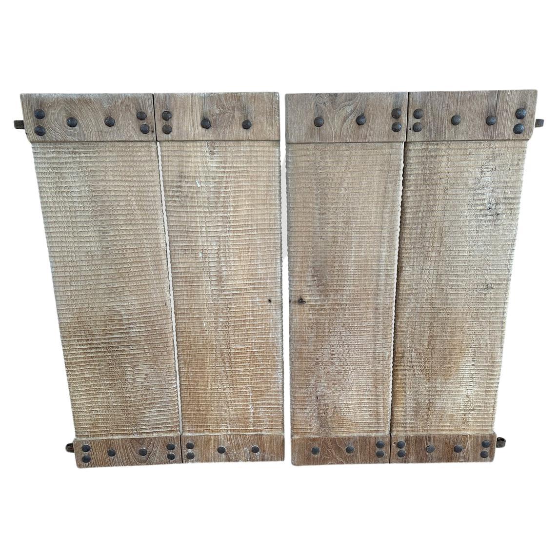 Andrianna Shamaris Century Old Shutters or Wall Hanging For Sale