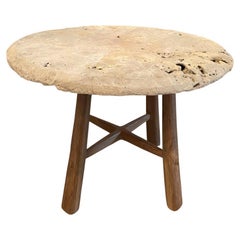 Andrianna Shamaris Century Old Sumba Stone Table