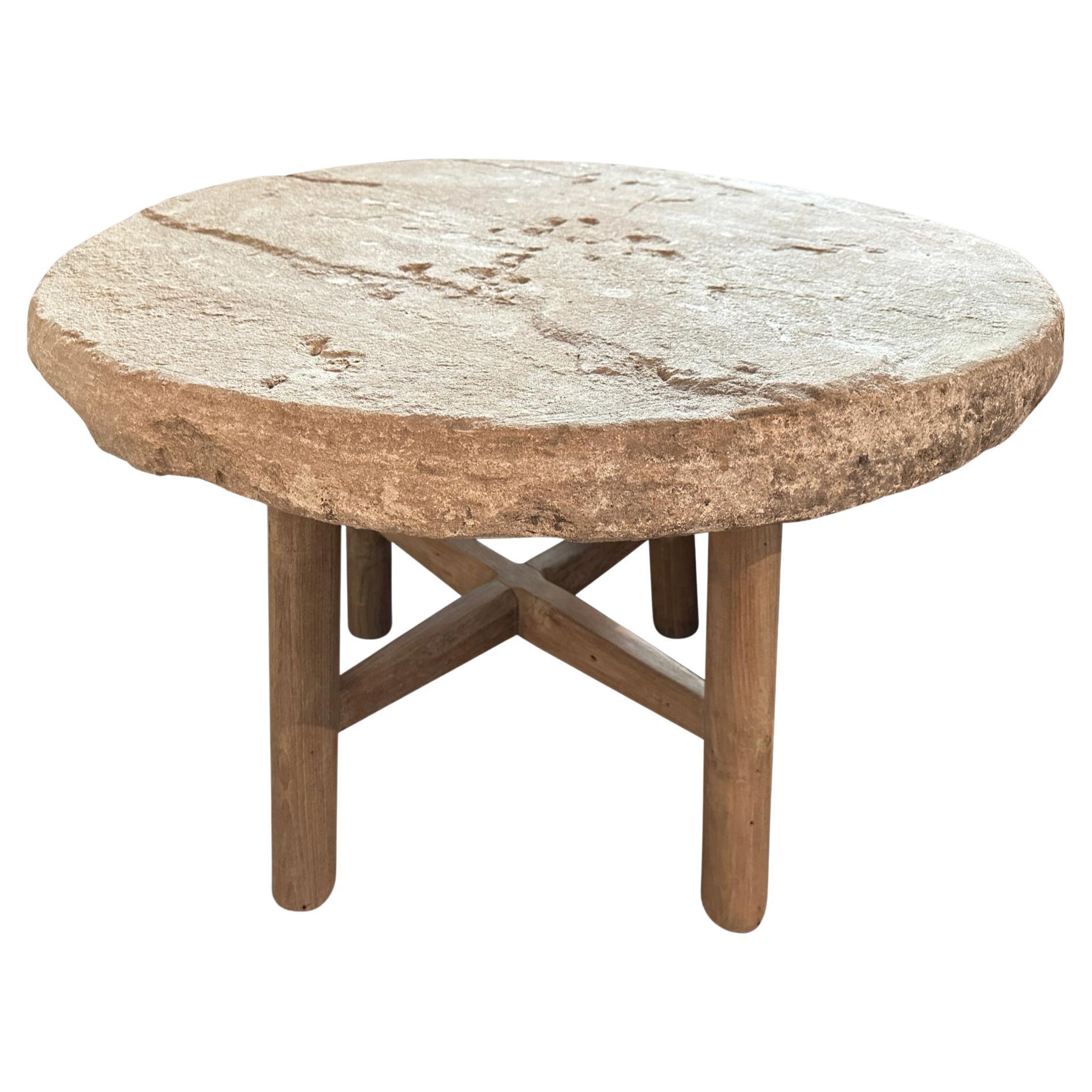 Andrianna Shamaris Sumba Stone Round Table For Sale