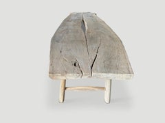 Andrianna Shamaris Teak Wood Dining Table, Organic Modern Design