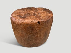 Andrianna Shamaris Century Old Teak Wood Side Table