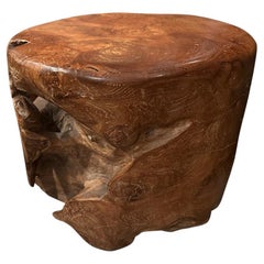 Andrianna Shamaris Century Old Teak Wood Side Table