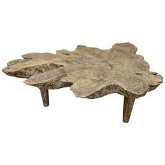 Andrianna Shamaris Cerused Teak Wood Coffee Table