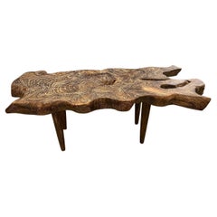 Andrianna Shamaris Cerused Teak Wood Coffee Table
