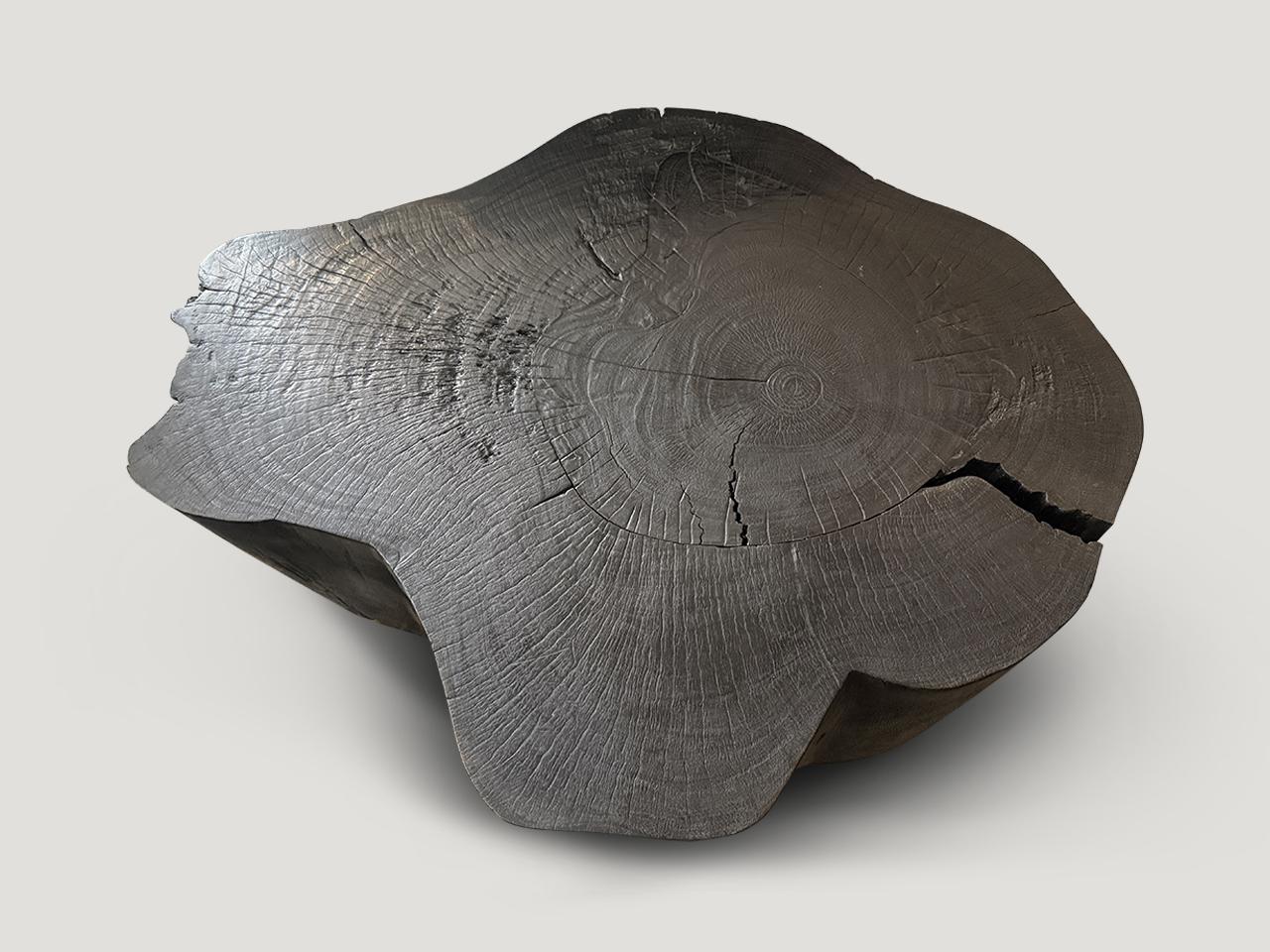 Table basse Andrianna Shamaris Charred Amorphous Excellent état - En vente à New York, NY