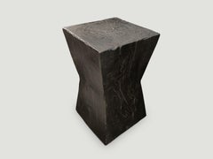 Andrianna Shamaris Charred Hourglass Side Table