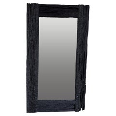 Andrianna Shamaris Charred Iron Wood Frame Mirror