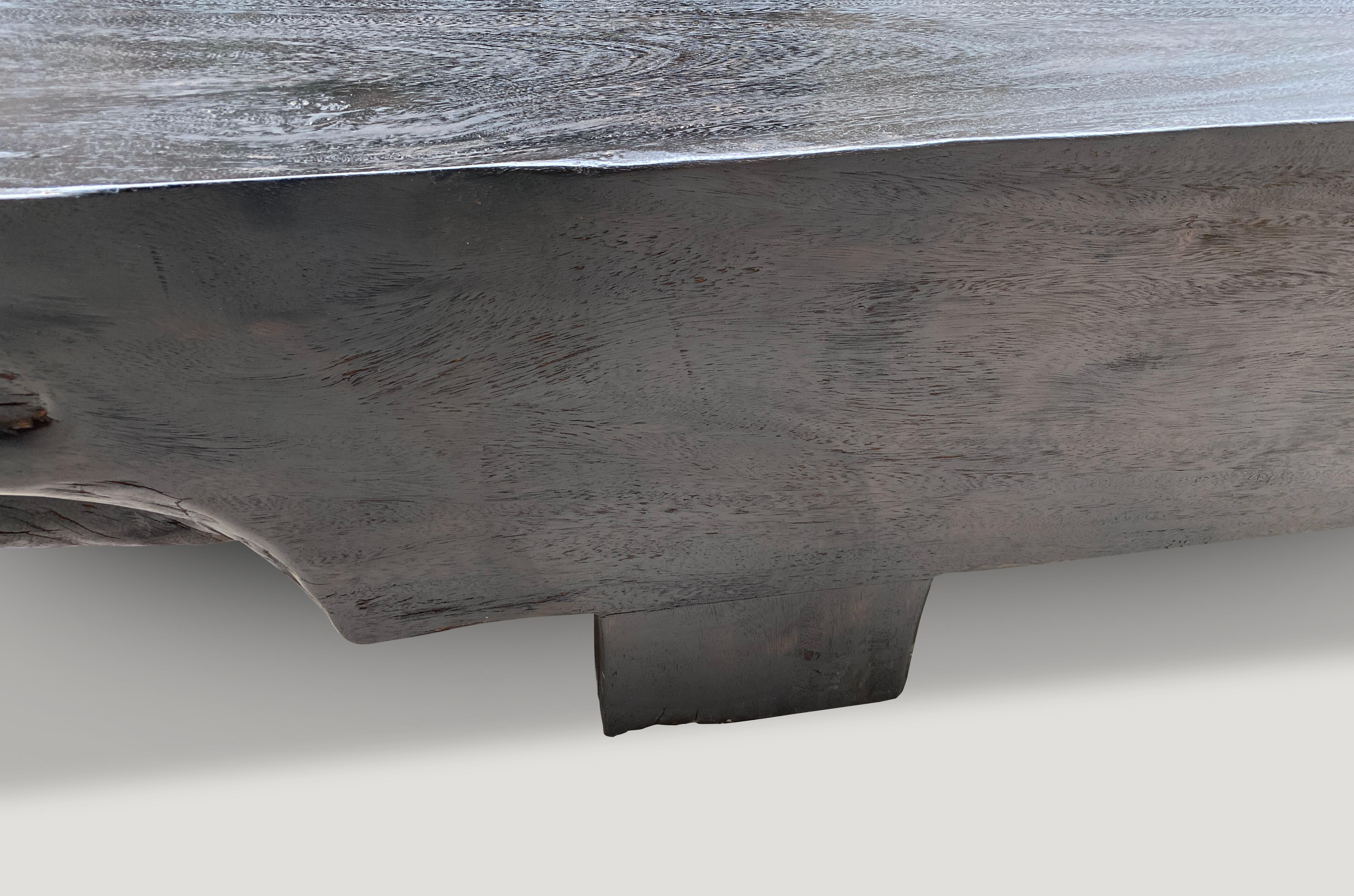 Contemporary Andrianna Shamaris Charred Log Bench For Sale