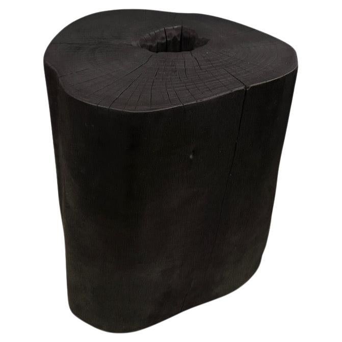 Andrianna Shamaris Charred Lychee Wood Side Table