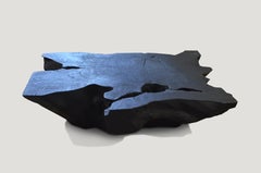 Andrianna Shamaris Charred Mahogany Wood Coffee Table