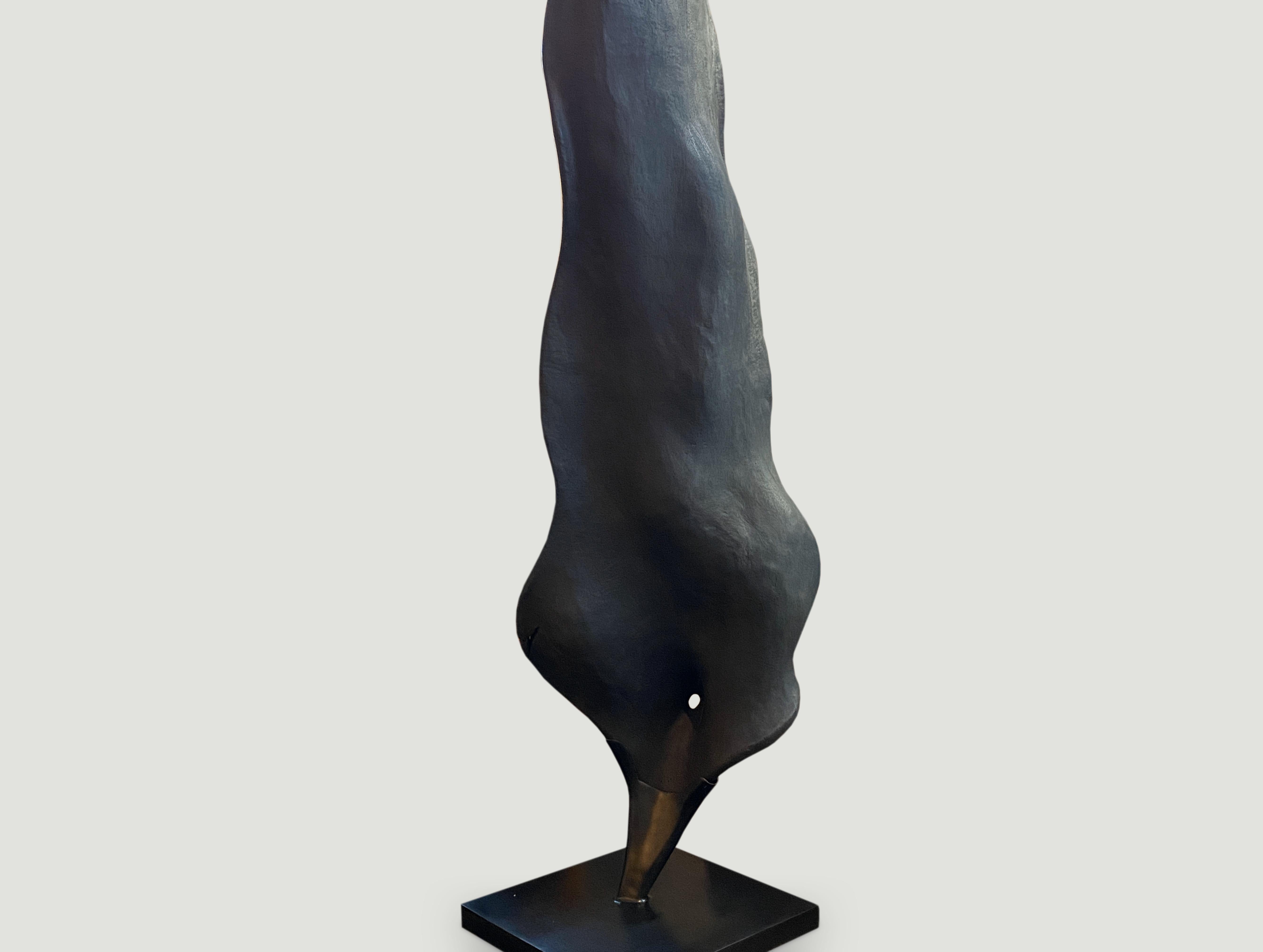 Andrianna Shamaris Charred Mango Wood Sculpture In Excellent Condition In New York, NY
