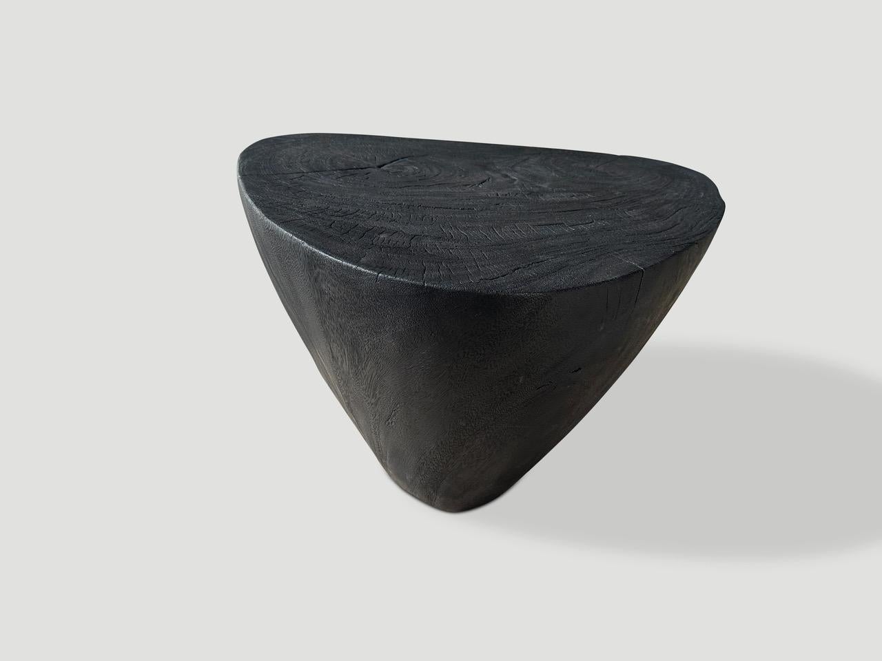 Organic Modern Andrianna Shamaris Charred Minimalist Coffee Table For Sale