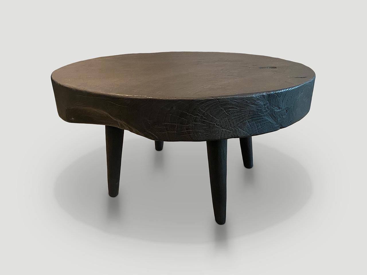 charred wood coffee table