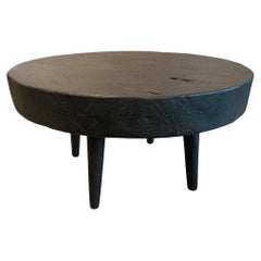 Andrianna Shamaris Charred Reclaimed Teak Wood Coffee Table