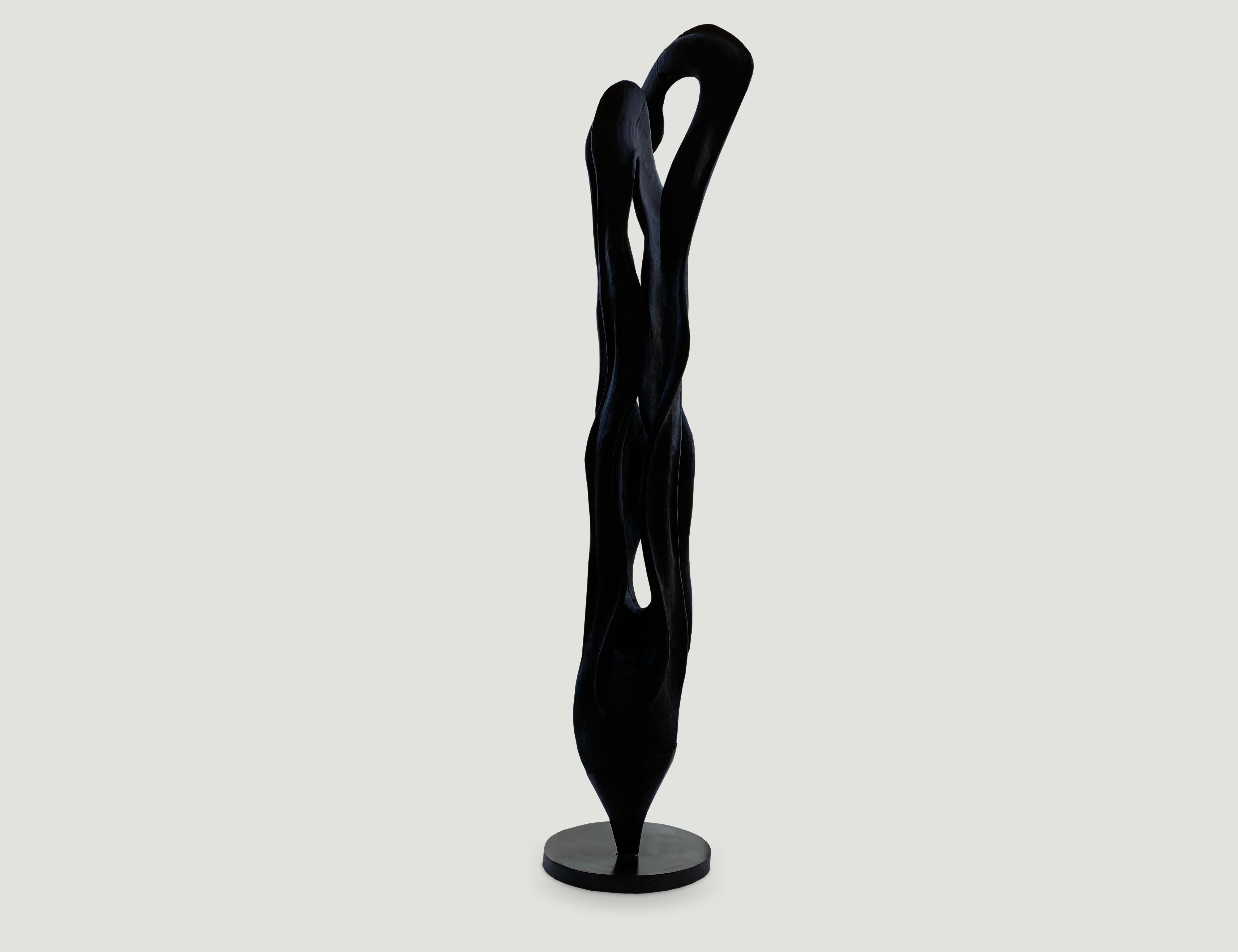 Organic Modern Andrianna Shamaris Charred Ribbon Sculpture