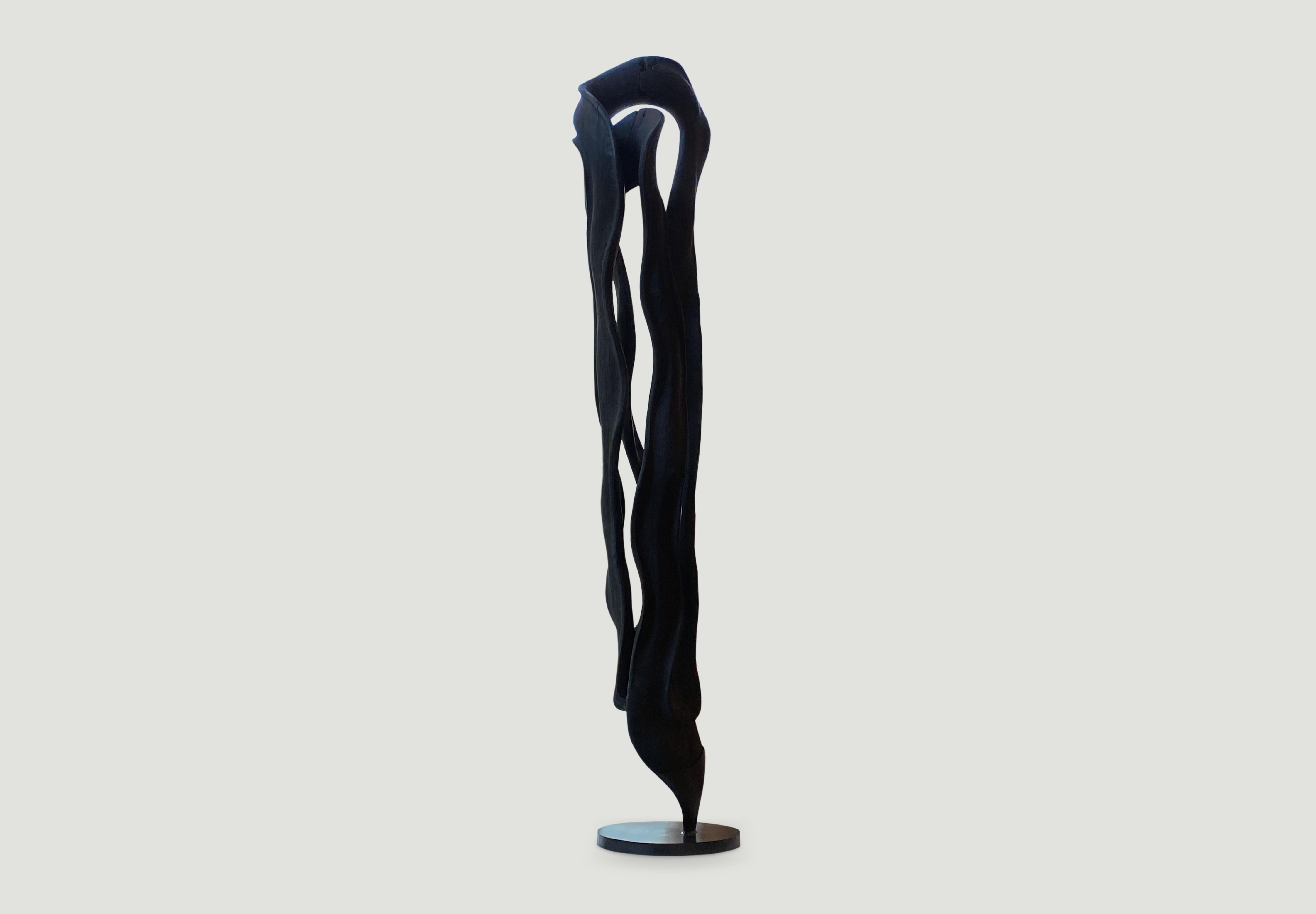 Andrianna Shamaris Charred Ribbon Sculpture In Excellent Condition In New York, NY