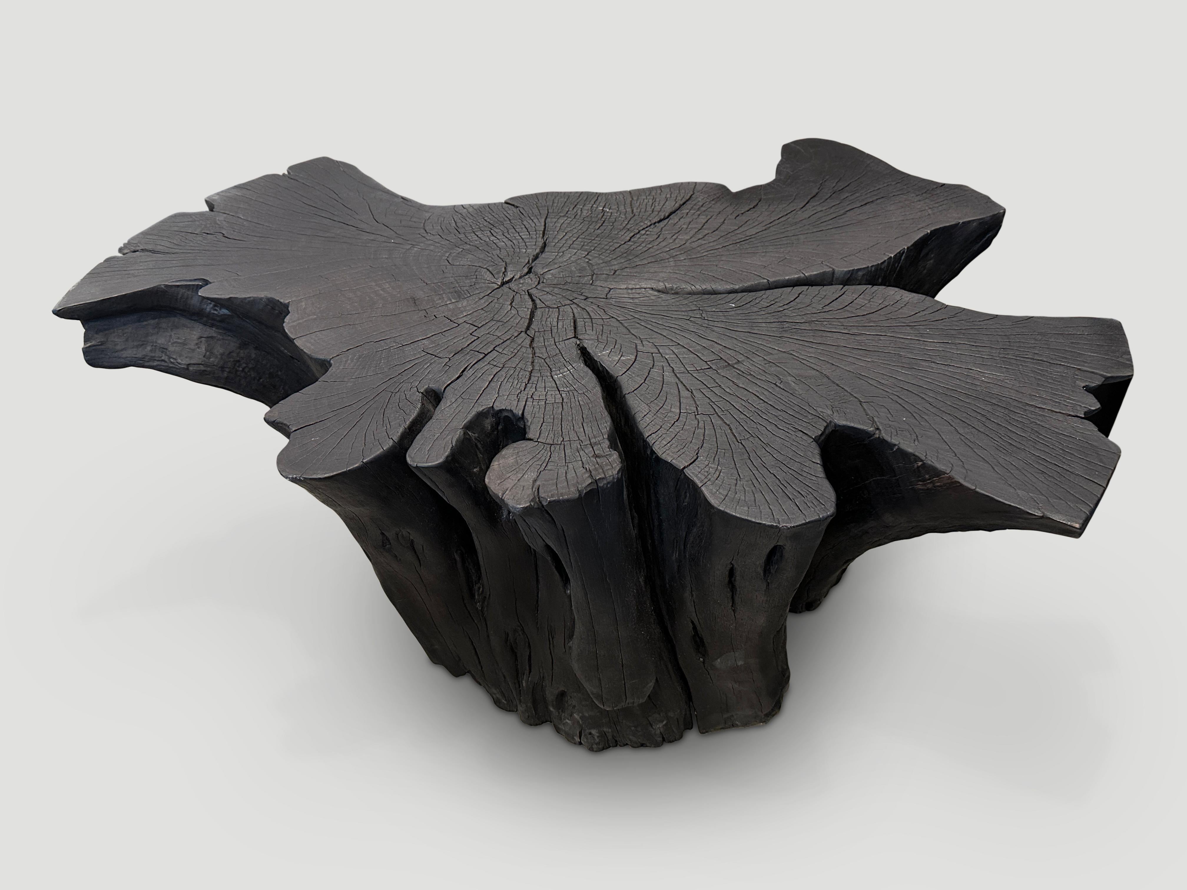 Wood Andrianna Shamaris Charred Rosewood Coffee Table For Sale