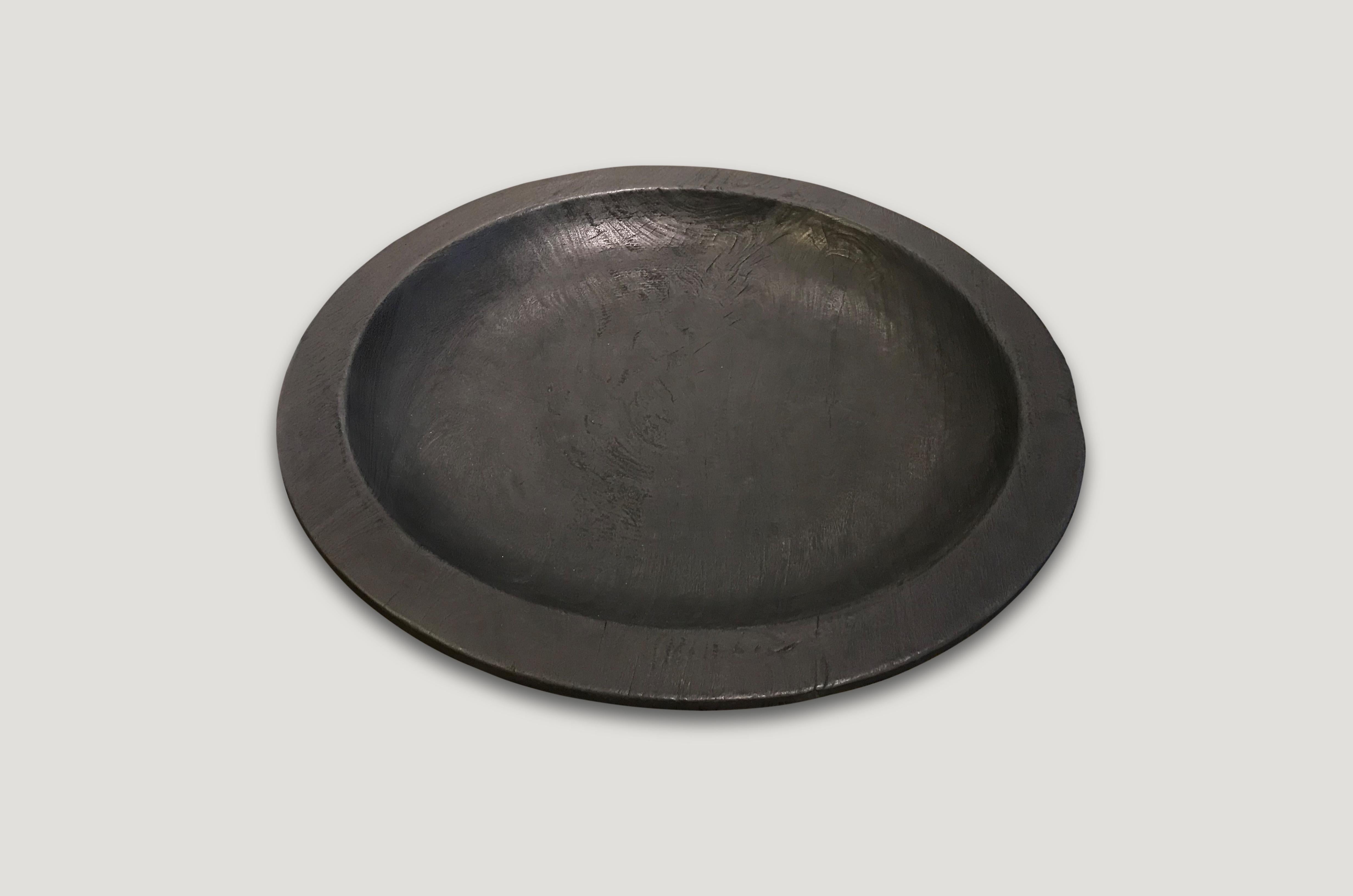 Andrianna Shamaris Charred Suar Wood Platter In Excellent Condition For Sale In New York, NY