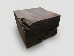 Andrianna Shamaris Charred Teak Wood Coffee Table