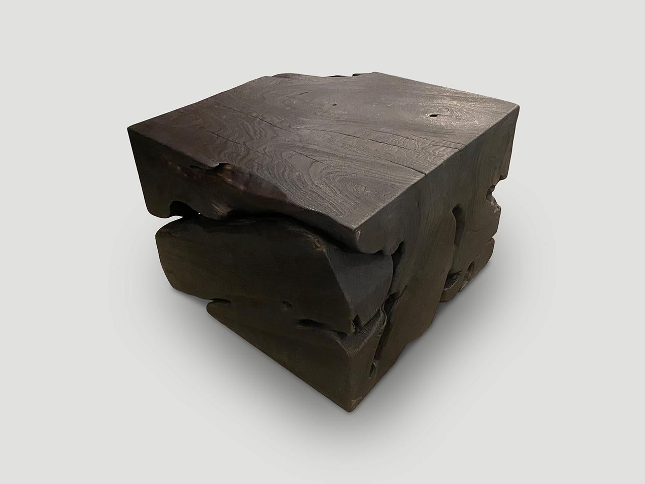 charred wood coffee table