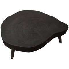 Andrianna Shamaris Charred Teak Wood Coffee Table or Side Table