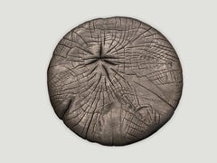 Andrianna Shamaris Charred Teak Wood Side Table or Stool