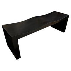 Panca a onda in Wood Wood di Andrianna Shamaris, color carbone