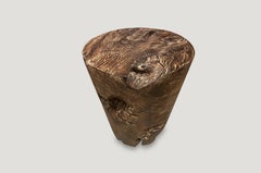 Andrianna Shamaris Chocolate Teak Wood Side Table