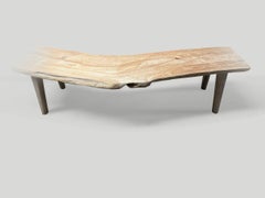 Andrianna Shamaris Curved St. Barts Teak Wood Bench