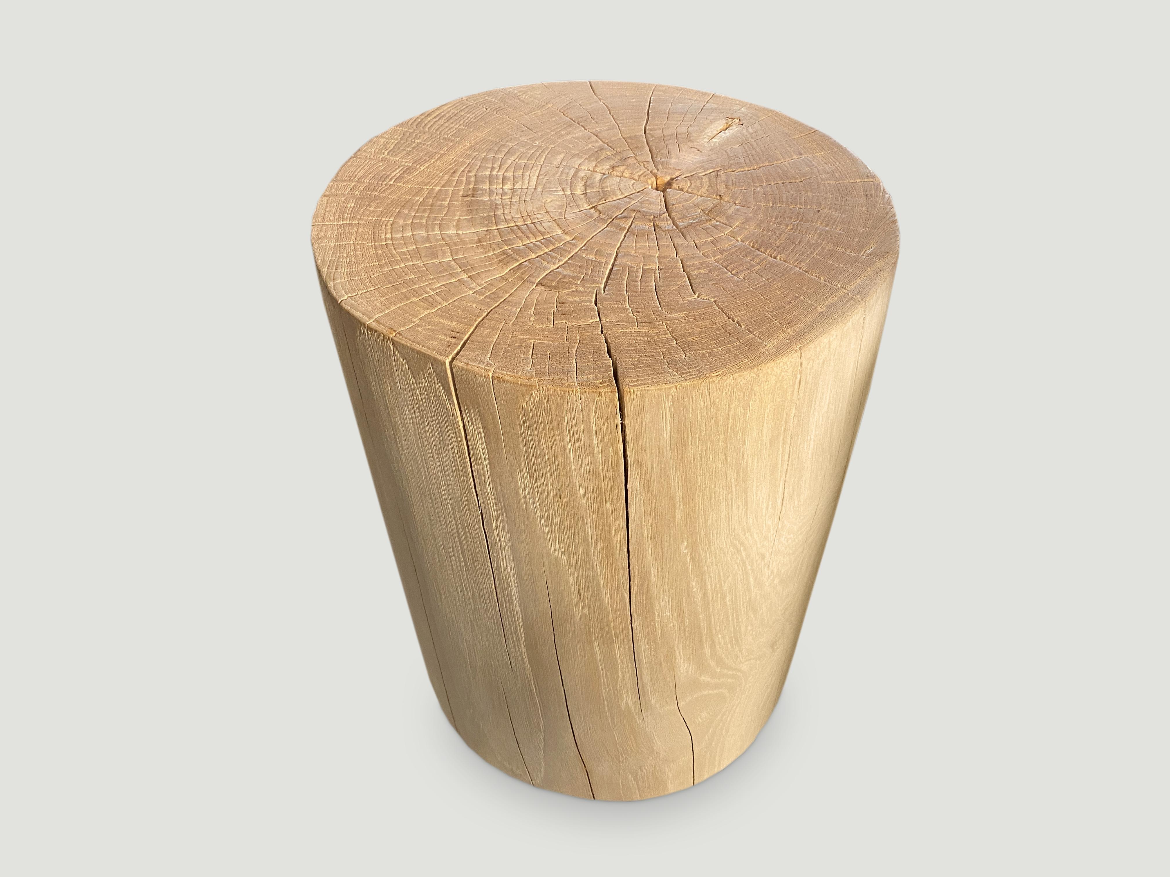 wood cylinder side table
