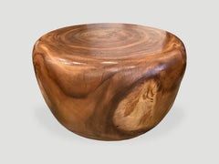 Andrianna Shamaris Drum Shape Suar Wood Coffee Table
