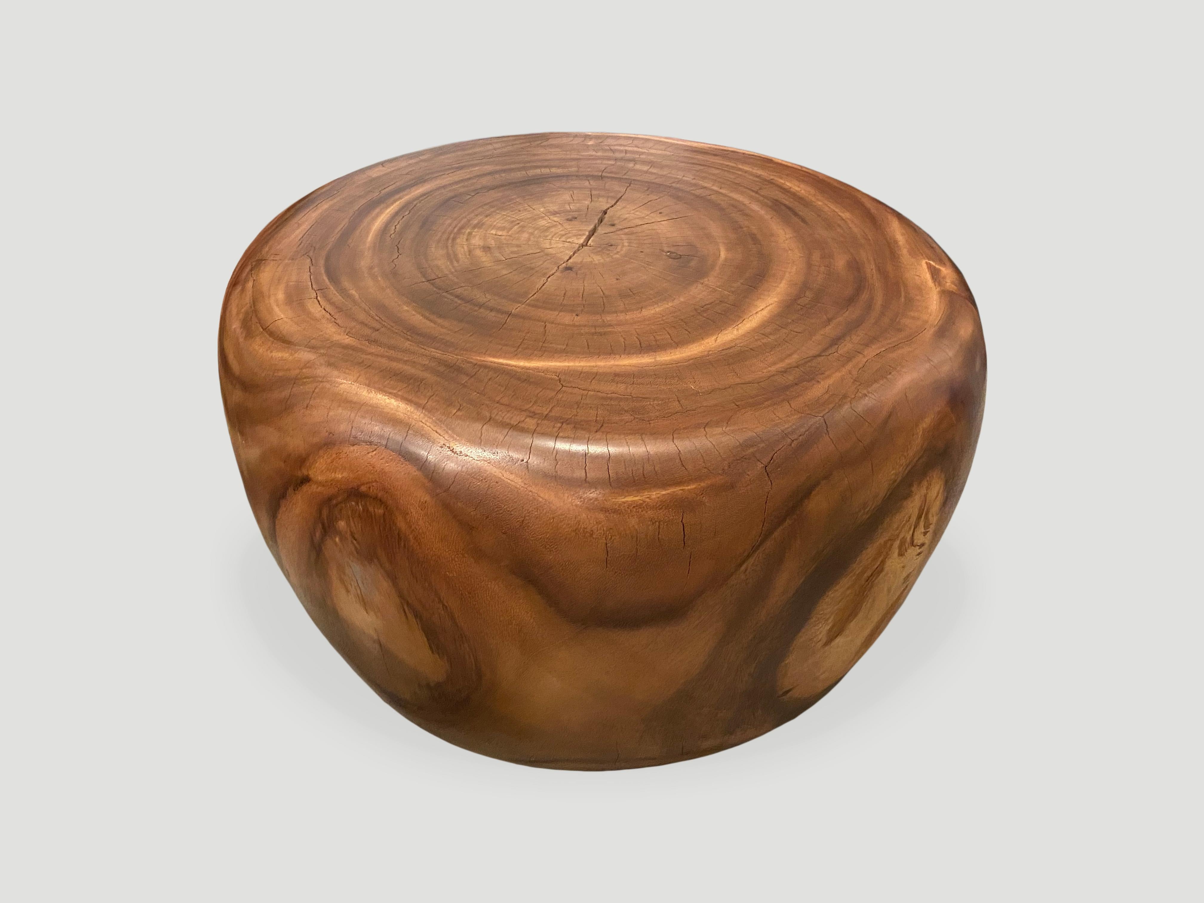 drum shape wooden coffee table