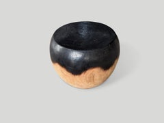 Andrianna Shamaris Drum Shape Two Tone Side Table