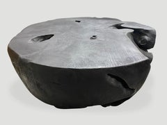 Andrianna Shamaris Drum Coffee Table in Reclaimed Teak Wood