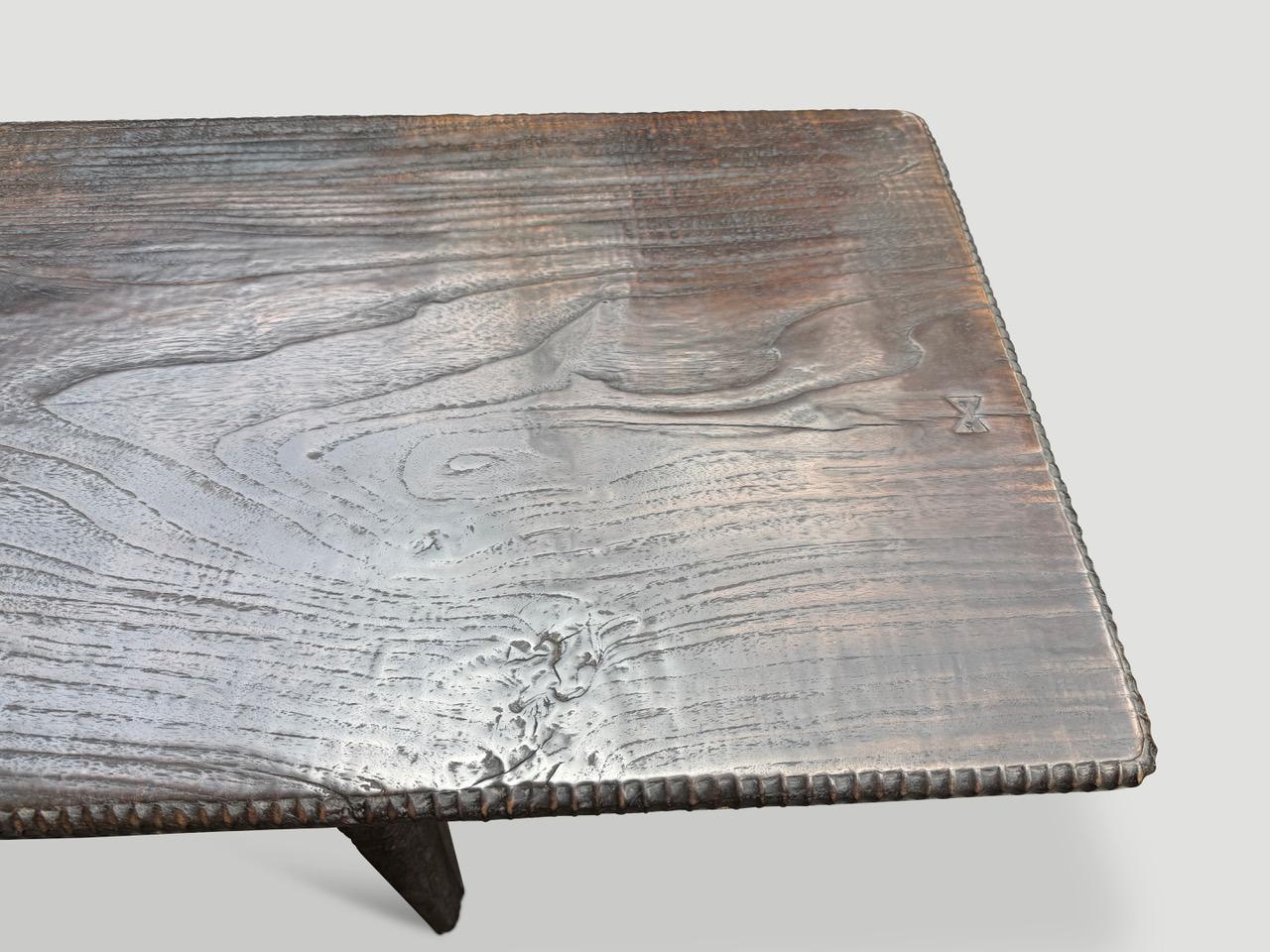 Contemporary Andrianna Shamaris Exquisite Minimalist Hand Carved Console or Dining Table For Sale