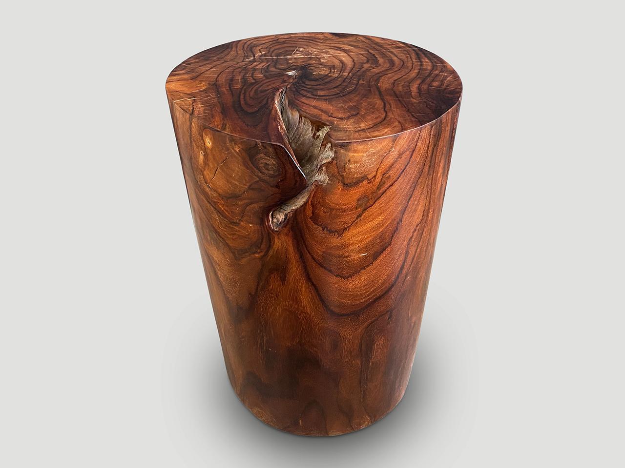 Organic Modern Andrianna Shamaris Exquisite Rosewood Side Table For Sale