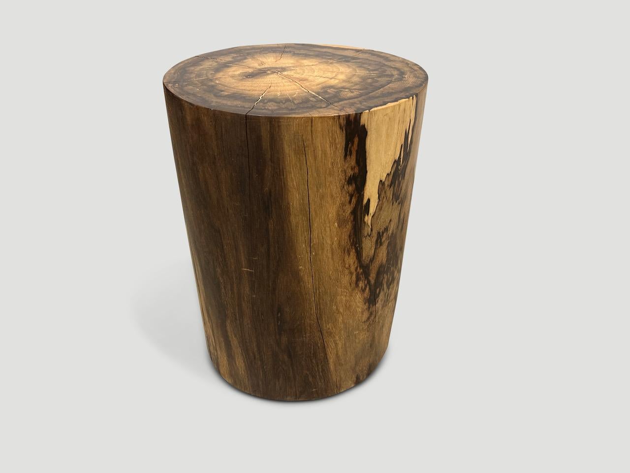Organic Modern Andrianna Shamaris Exquisite Rosewood Side Table or Stool For Sale