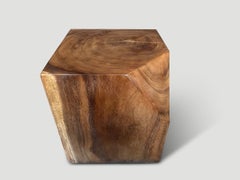 Andrianna Shamaris Faceted Wood Side Table