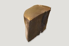 Andrianna Shamaris Fragmented Petrified Wood Side Table
