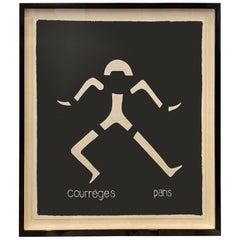 Vintage Andrianna Shamaris Framed Abstract Courrèges Scarf from Paris, France